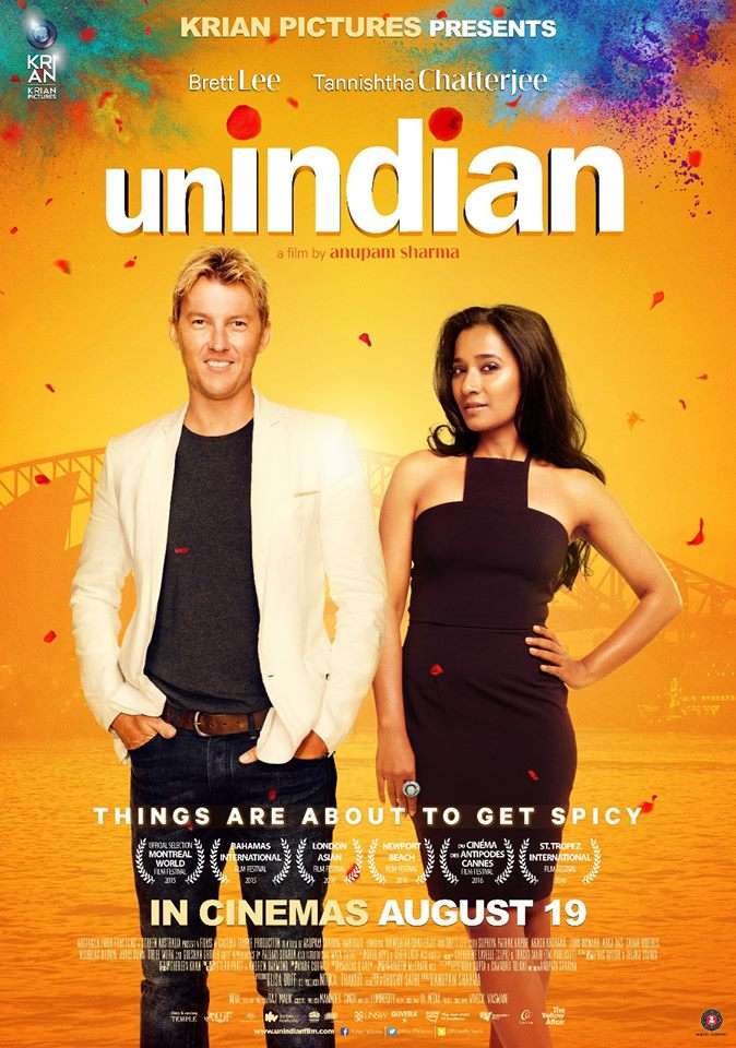 Unindian movie promotion featuring Brett Lee and Tannishtha Chatterjee ...