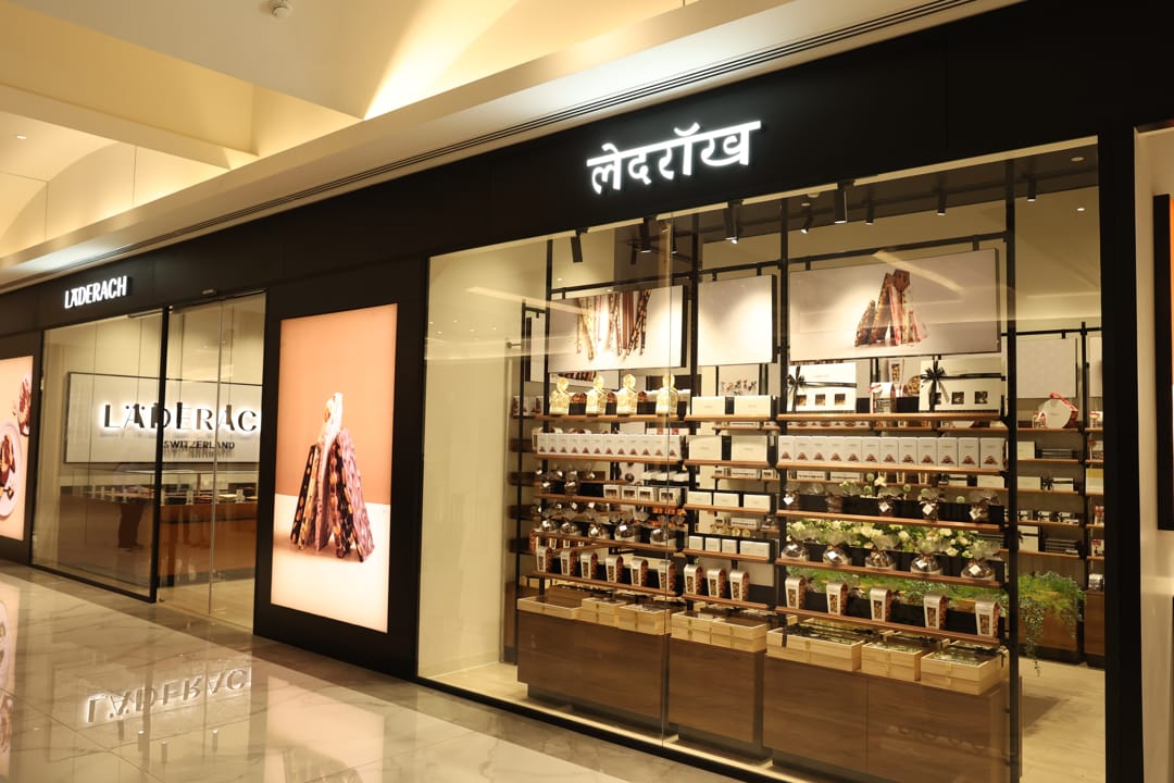 Laderach Swiss chocolate store at Jio World Plaza