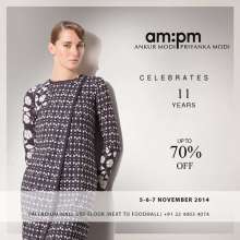 AM:PM celebrates 11 years - upto 70% off at the Palladium Mall store from 5 to 7 November 2014