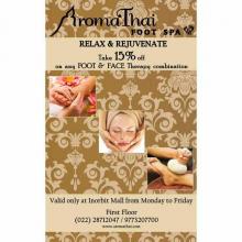Spa Deals in Mumbai - AromaThai Foot Spa Realx & Rejuvenate offer exclusively at Inorbit Mall, Malad. Monday to Friday