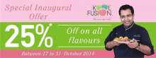 KoolFusion Kulfi Special Inaugural Offer - 25% off from 17 to 31 October 2014