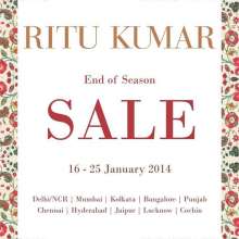 Ritu Kumar, End Of Season Sale, Up to 70% off, 16 to 25 January 2014, Delhi NCR, Mumbai, Kolkata, Bangalore, Punjab, Chennai, Hyderabad, Jaipur, Lucknow, Cochin
