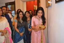 Actress Shriya Saran inaugurates Rakhi Baid art exhibition “Krishnansh”