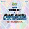 Events in Thane - Learn Bottle Art & Glass Art Greetings at the Korum Mall Art & Craft Workshop on 3 & 4 January 2015, 2.pm to 6.pm
