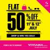 Sales in Thane - Flat 50% off Sale on over 200 brands at Viviana Mall Thane on 11 & 12 July 2015, 8.am to midnight.