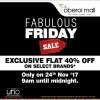 Fabulous Friday @ Oberoi Mall - Exclusive Flat 40% off on top brands!
