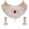 Necklace Set by ANMOL crafted in 18 K gold and set with rubies, emeralds, pearls and round brilliant diamonds