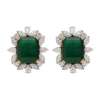 Earring by Anmol crafted in 18 K gold and set with Zambian emeralds & diamonds