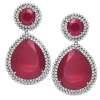 Earrings by Anmol crafted in 18 K gold and set with rubies and round brilliant diamonds