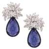 Earrings by Anmol crafted in 18 K gold and set with tanzanites and diamonds