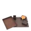 Da Milano brown croco texture desktop set - Price on request