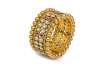 22K gold kada with gold beads and kundan work using semi precious stones by Manubhai Jewellers