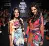 Designer, Neha Agarwal with Chitrangada Singh at Lakme Fashion Week WF 17
