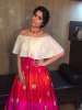 Actress Sai Tamhankar was seen wearing Designer Smitasha and Just Jewellery at a reality show MAD 2 on Colours TV.