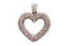 18K Heart shape inspired White gold pendant studded with round fine cut diamonds by Tanya Rastogi for Lala Jugal Kishore Jewellers