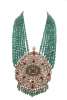 18k gold Awadhi haar studded withp polkis, emerald beads and green enamelling by Tanya Rastogi for Lala Jugal Kishore Jewellers